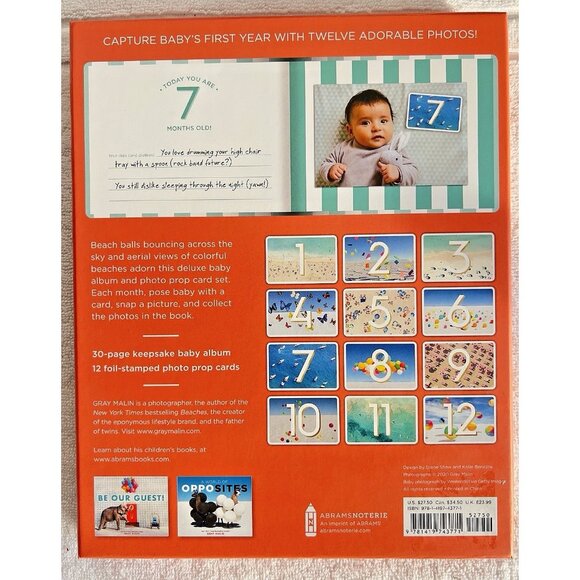 Gray Malin Baby Album 12 Photo Prop Cards Boxed Set Baby's 1st Year Shower Gift - Picture 2 of 5